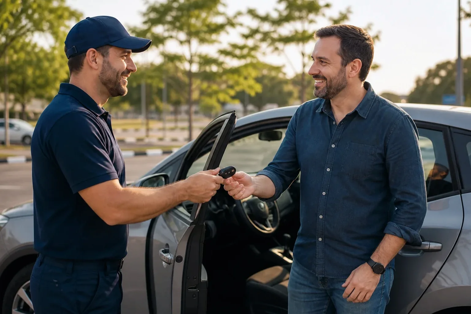 Chaveiro abrindo um carro em Ribeirão das Neves.